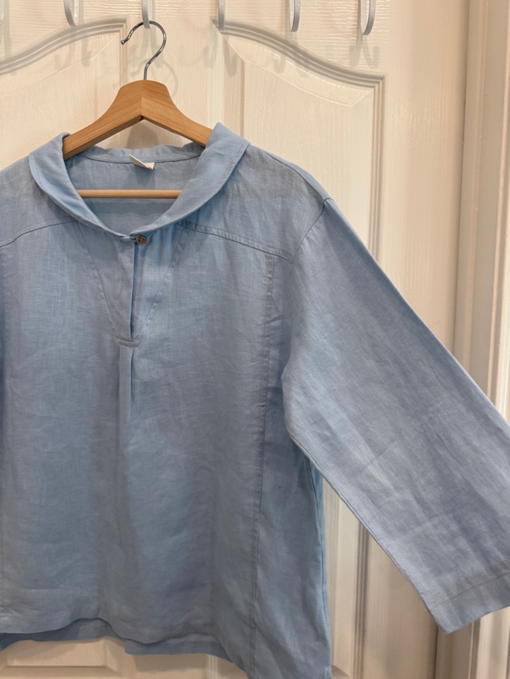 Lintico shawl collar linen blouse - Picture 8 of 9